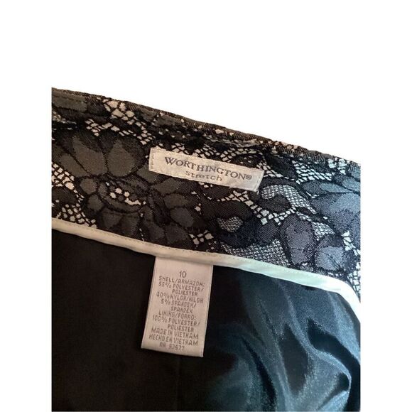 Worthington Lace Pencil Skirt Formal Straight Career Office Professional Work - Picture 3 of 8